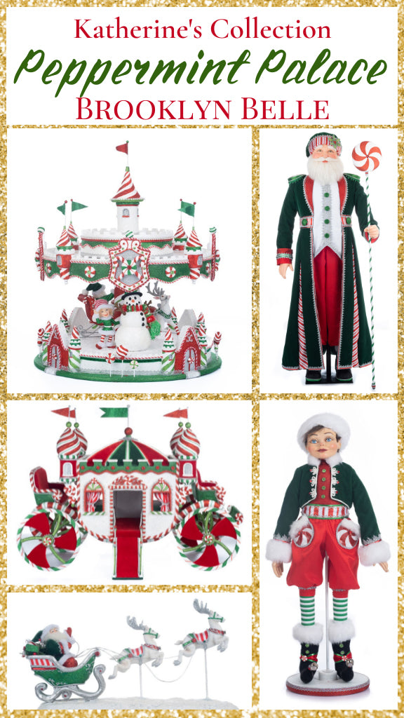 Katherine's Collection Peppermint Palace Elves Decorating Tree