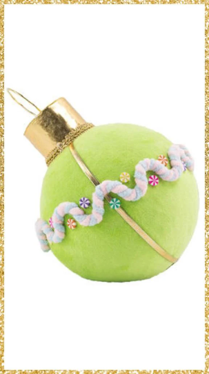8" December Diamonds Green Bauble Tabletop