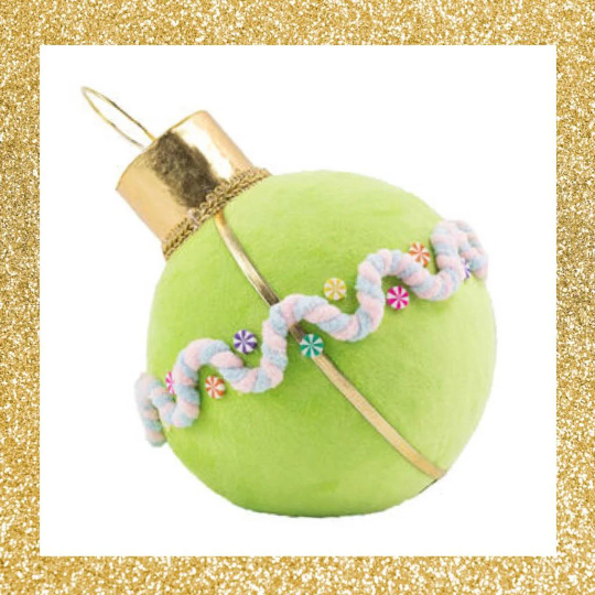 8" December Diamonds Green Bauble Tabletop