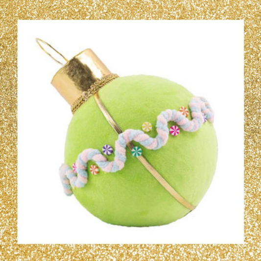 8" December Diamonds Green Bauble Tabletop