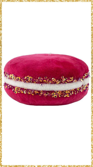 4" December Diamonds Fuchsia Macaron Ornament