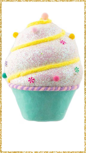 10" December Diamonds Teal / White Cupcake