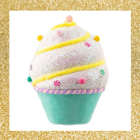 10" December Diamonds Teal / White Cupcake