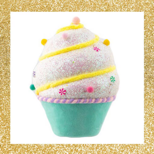 10" December Diamonds Teal / White Cupcake