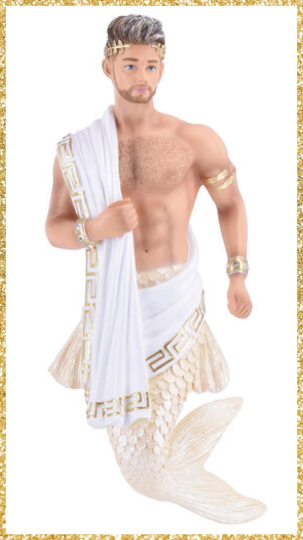Grecian God December Diamonds Merman Ornament