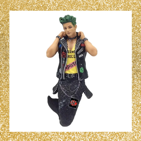 Punk Rocker December Diamonds Merman Ornament
