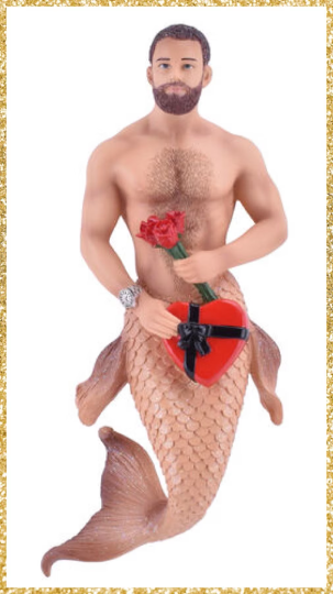 Rosebud December Diamonds Merman Ornament December Diamonds Valentine Merman