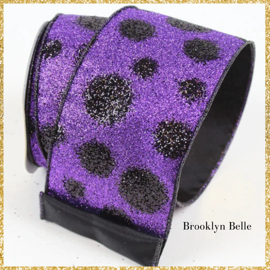 Purple and Black Farrisilk Ribbon