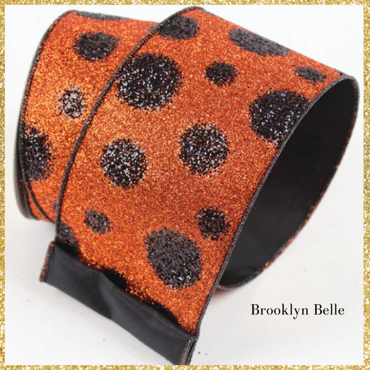 Orange and Black Farrisilk Ribbon