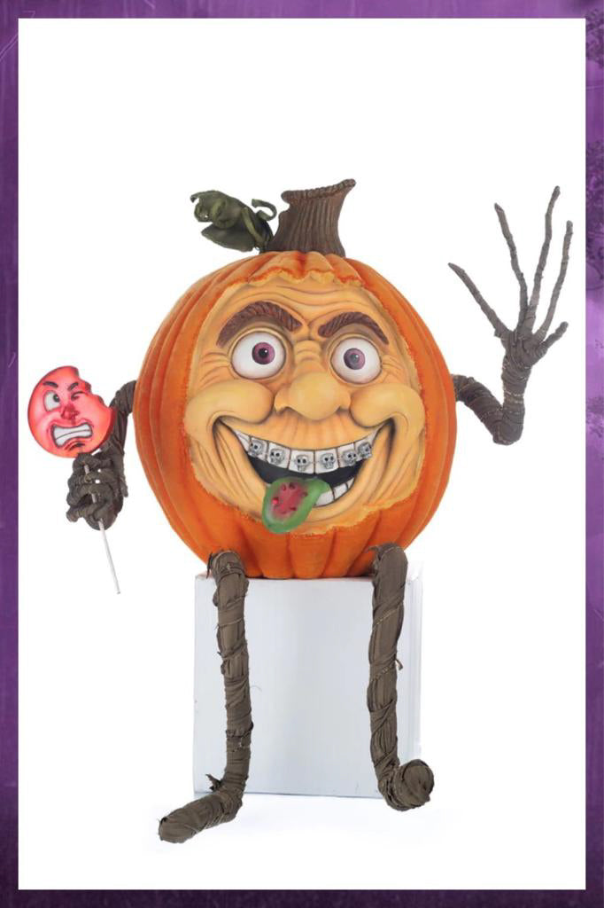 Katherine's Collection Halloween Decor Goofy Lanky Leg Pumpkin