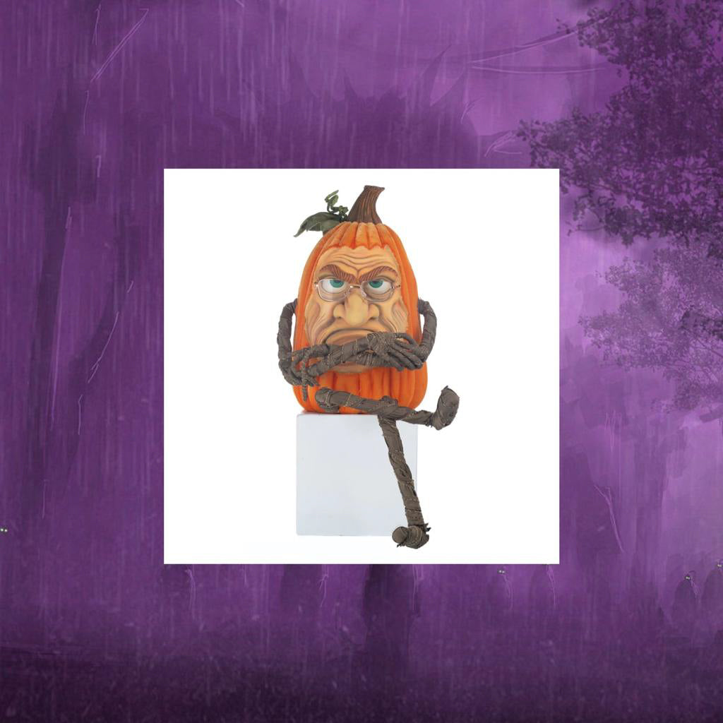 Katherine's Collection Halloween Decor Grumpy Lanky Leg Pumpkin