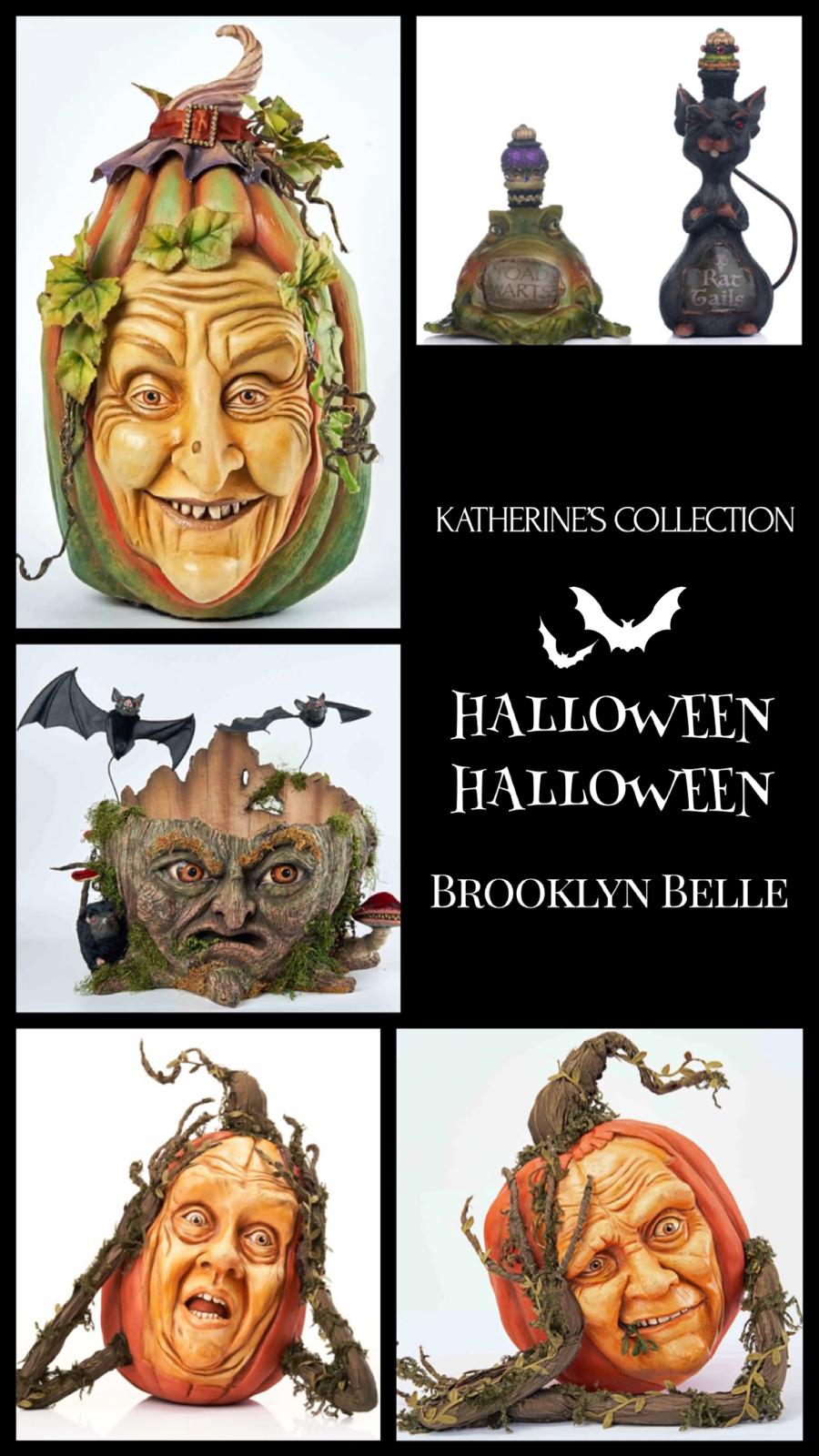 Katherine's Collection Halloween Decor Grumpy Lanky Leg Pumpkin
