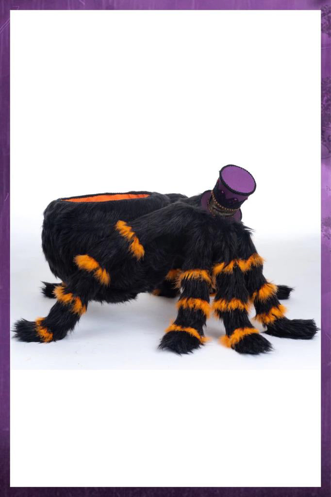 Katherine's Collection Halloween Decor Fluffy Spider Bowl