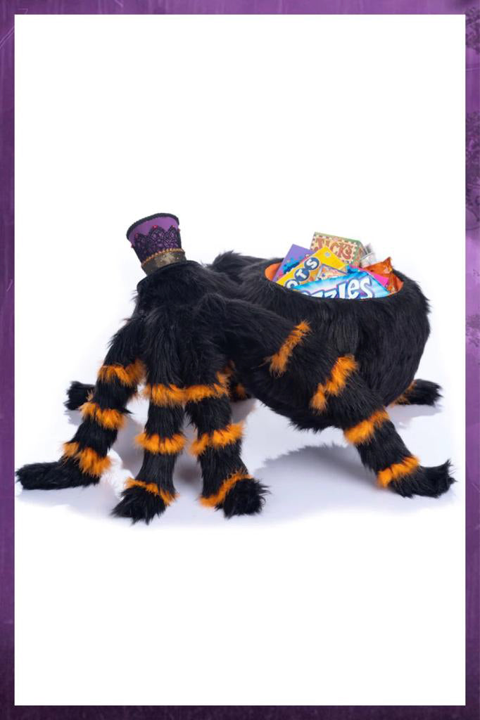 Katherine's Collection Halloween Decor Fluffy Spider Bowl
