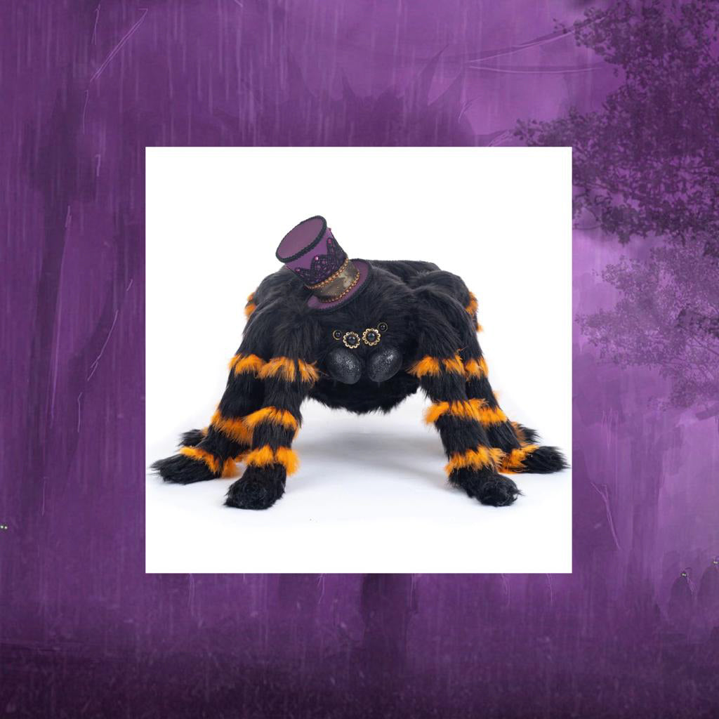 Katherine's Collection Halloween Decor Fluffy Spider Bowl