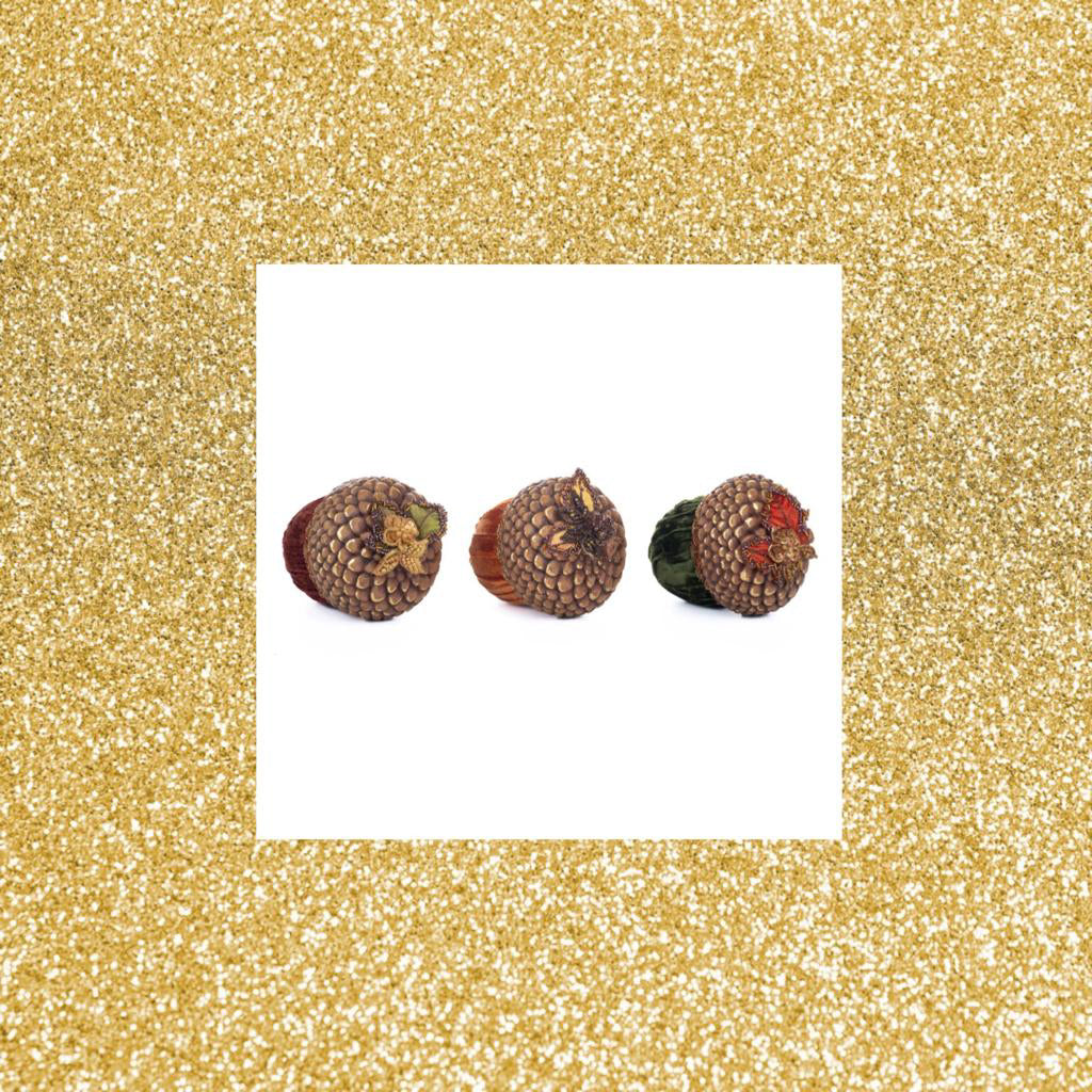 Katherine's Collection Harvest Forage Acorns Assortment of 3