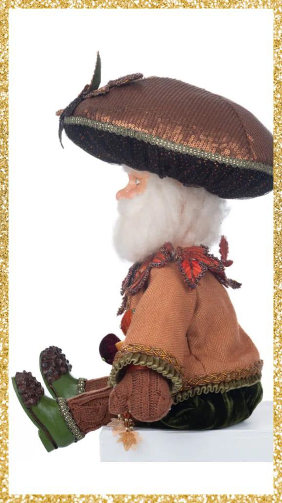 Katherine's Collection Harvest Mushroom Hat Ledge Sitter