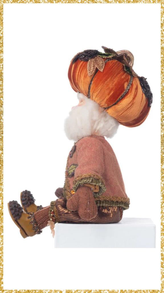 Katherine's Collection Harvest Pumpkin Hat Ledge Sitter