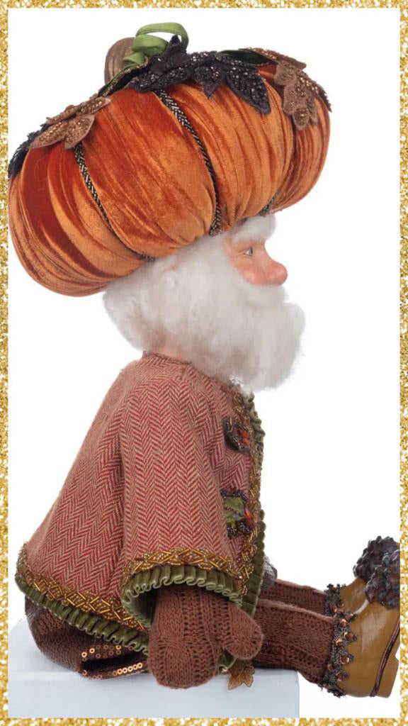 Katherine's Collection Harvest Pumpkin Hat Ledge Sitter