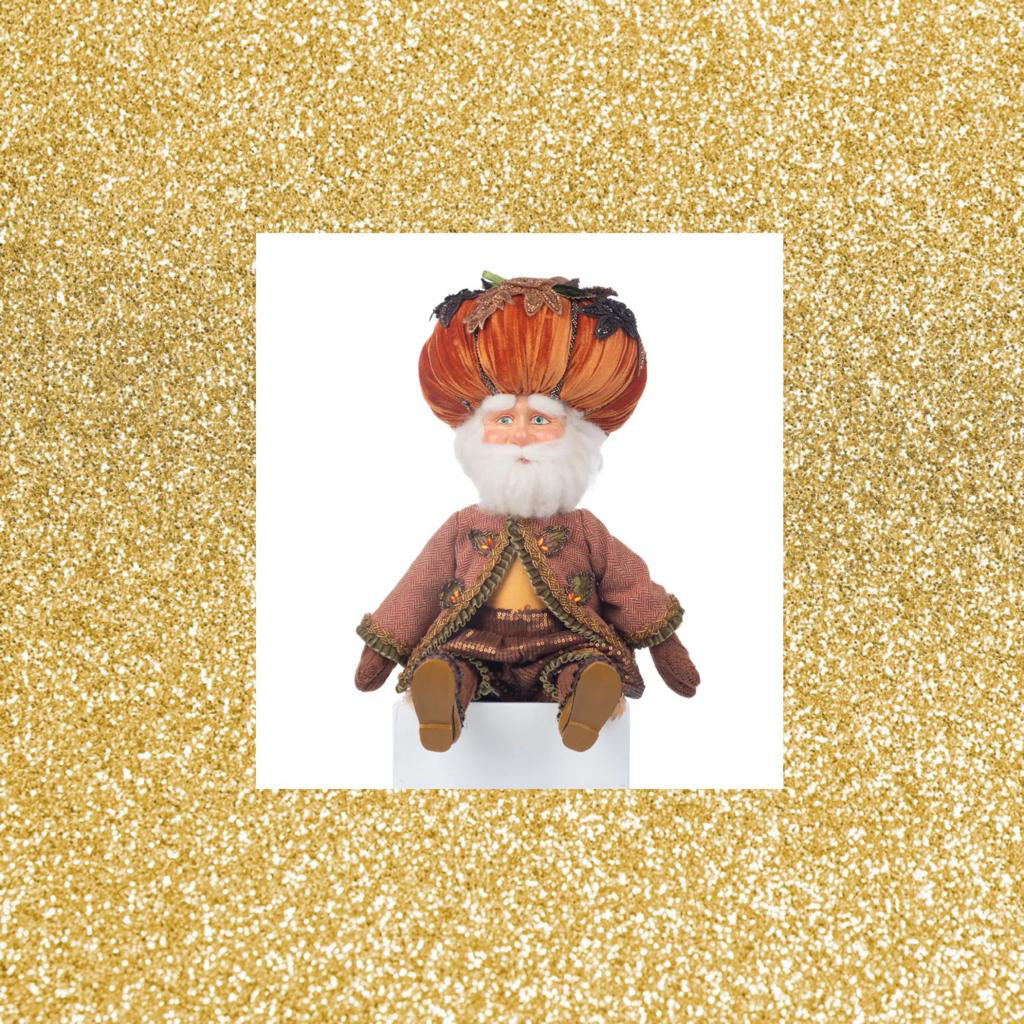 Katherine's Collection Harvest Pumpkin Hat Ledge Sitter