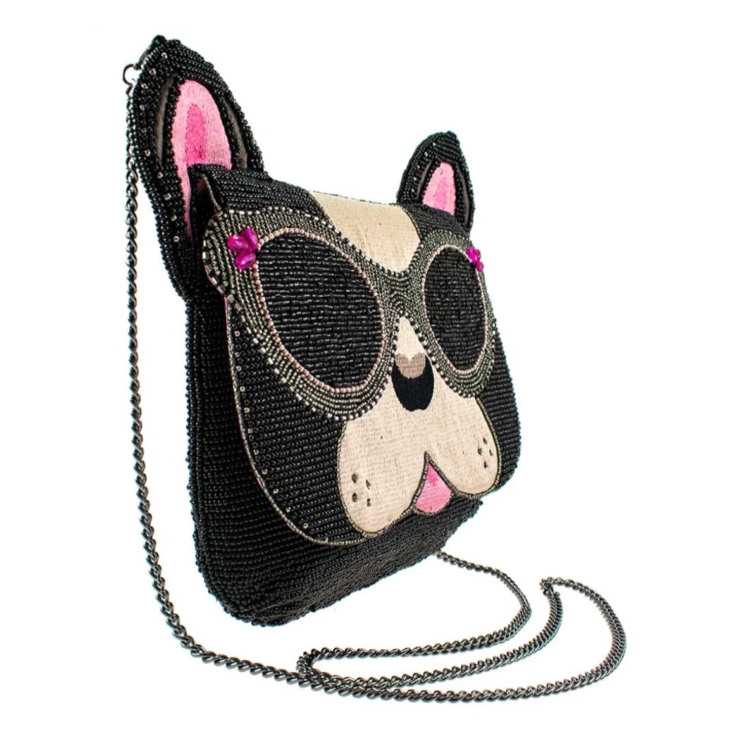 Mary Frances Throw Me A Bone Beaded Crossbody Handbag Mary Frances Handbag