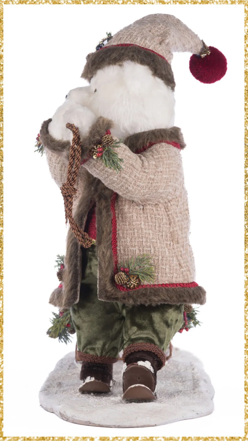 Katherine's Collection North Country Polar Bear With Forest Friends Tabletop Decor Katherine's Collection Christmas Sleigh Decoration