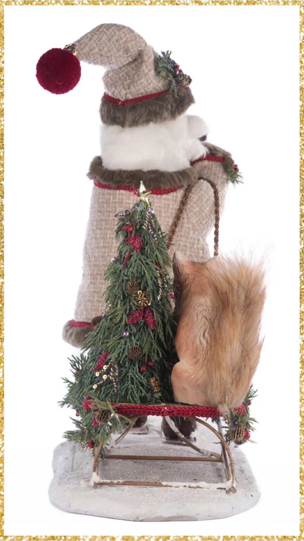 Katherine's Collection North Country Polar Bear With Forest Friends Tabletop Decor Katherine's Collection Christmas Sleigh Decoration