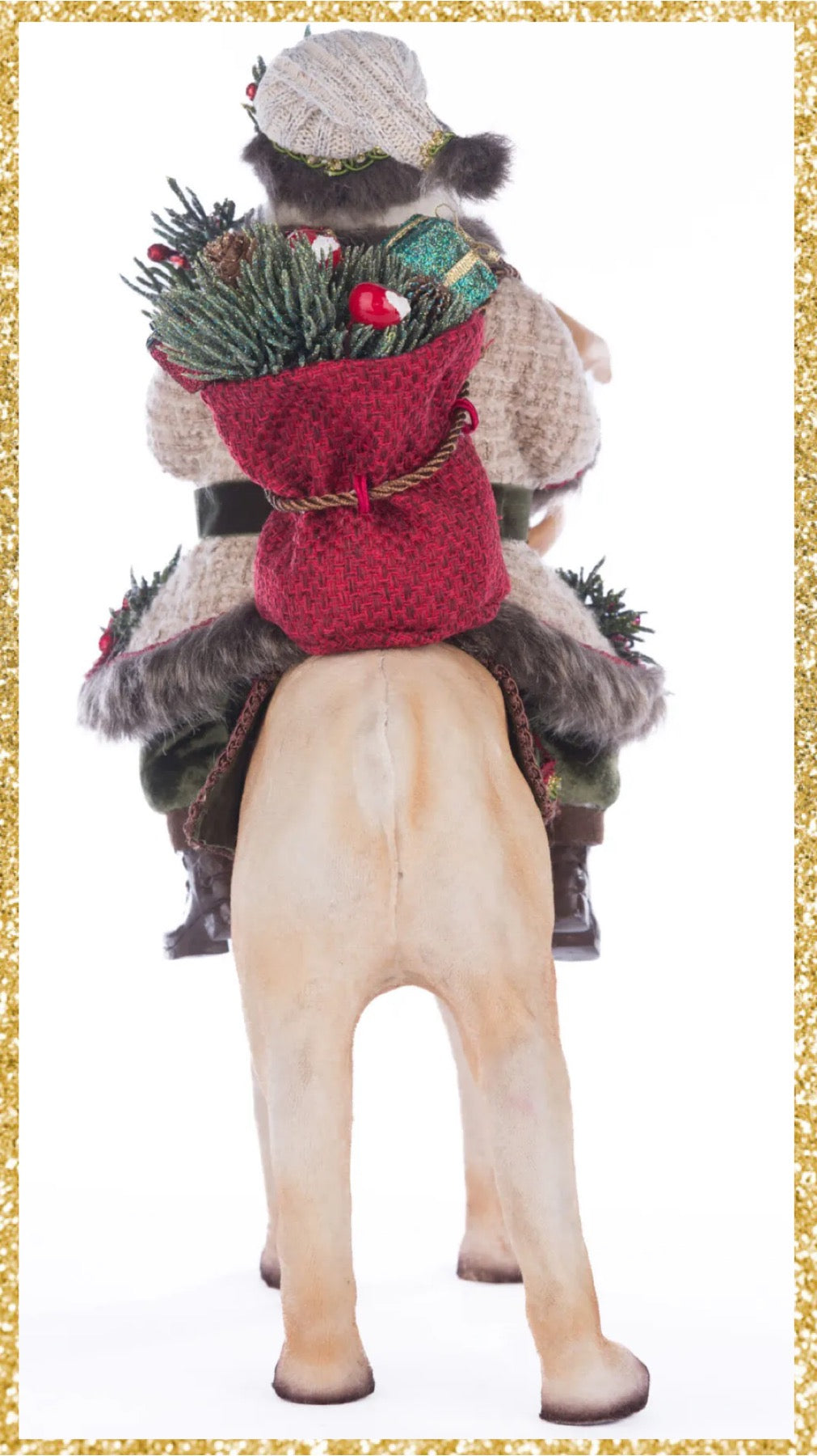 Katherine's Collection North Country Santa Riding Caribou Katherine's Collection Santa Figure