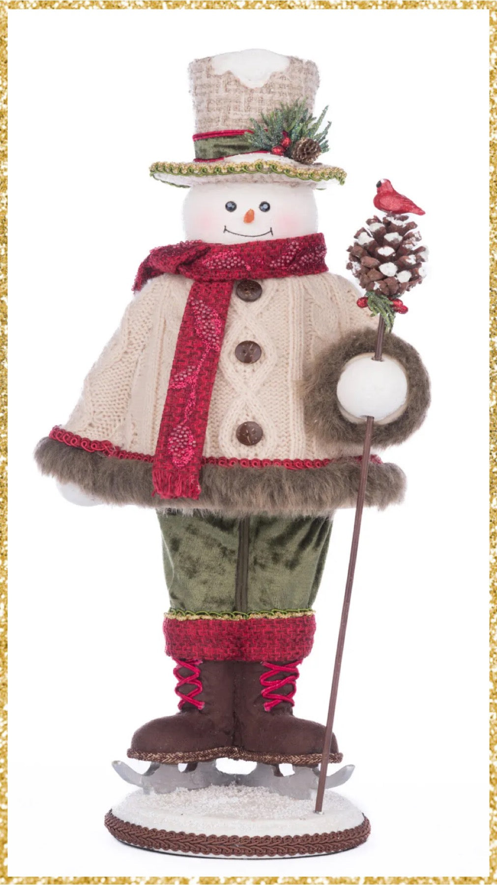 Katherine's Collection North Country Frosty Snowfield Snowman Tabletop Katherine's Collection Christmas Snowman