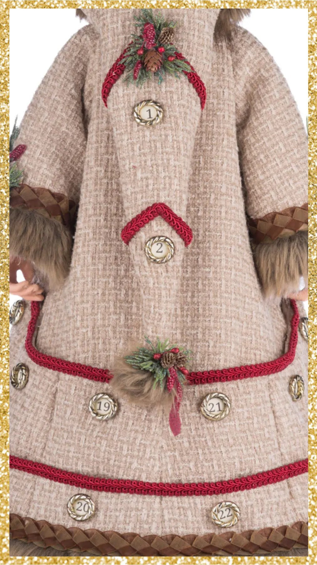 Katherine's Collection North Country Advent Santa Doll Katherine's Collection Santa