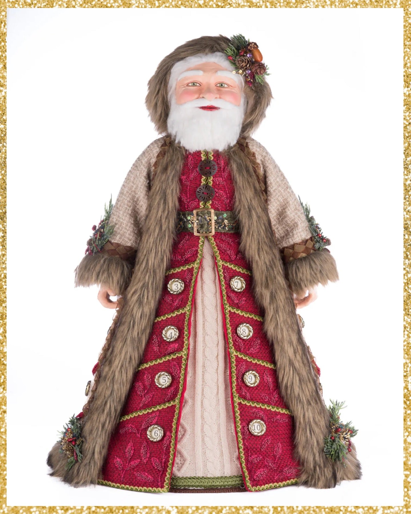Katherine's Collection North Country Advent Santa Doll Katherine's Collection Santa