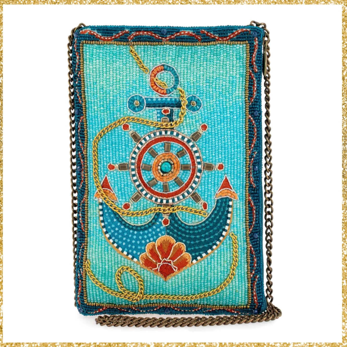 Mary Frances Anchors Away Crossbody Bag Mary Frances Beaded Bag