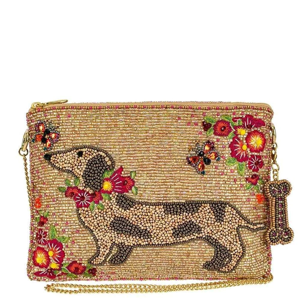 Mary Frances Doxie Mini Beaded Crossbody Handbag Mary Frances Handbag