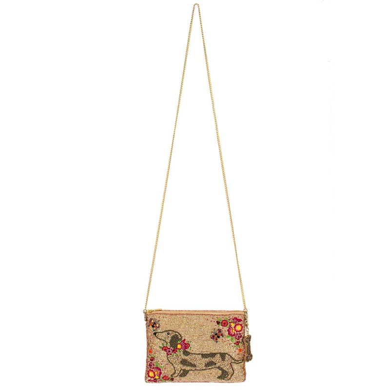 Mary Frances Doxie Mini Beaded Crossbody Handbag Mary Frances Handbag