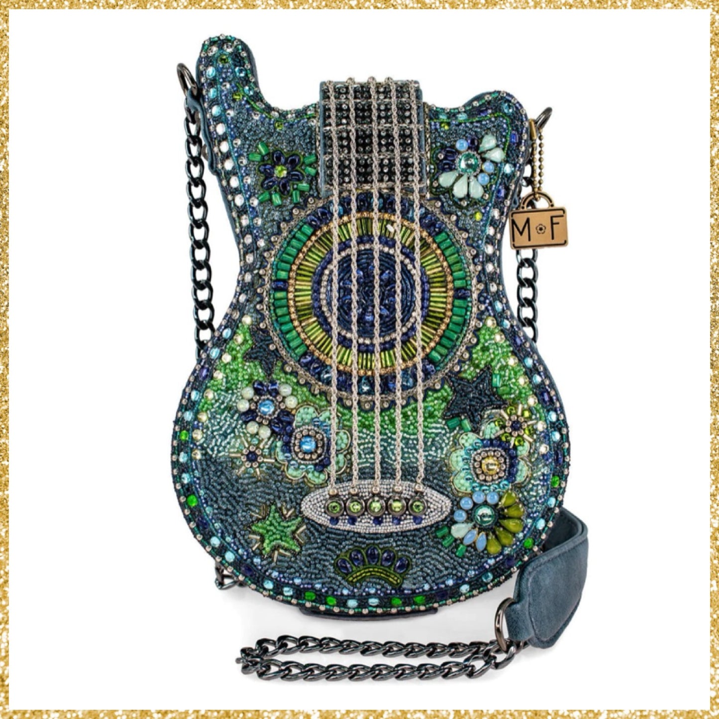 Mary Frances Scarlet Guitar Handbag Mary Frances Beaded Bag