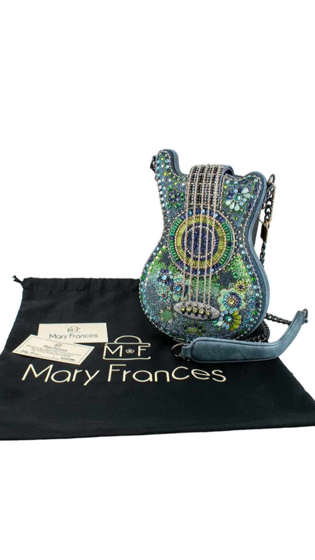Mary Frances Scarlet Guitar Handbag Mary Frances Beaded Bag