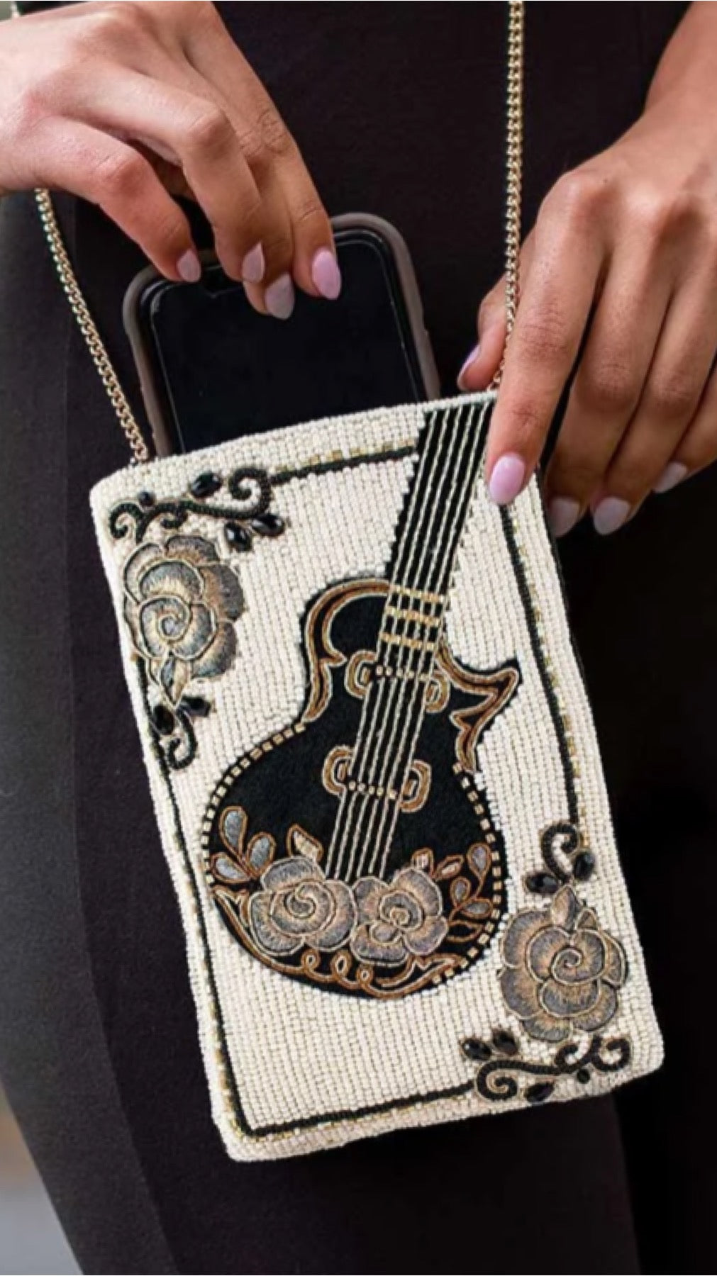 Mary Frances Guitar Player Handbag Mary Frances Beaded Bag