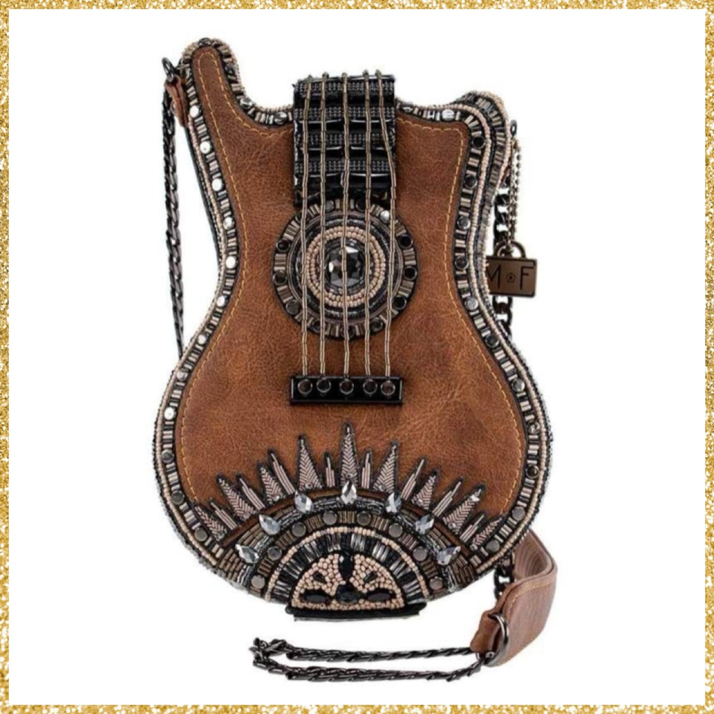 Mary Frances Open Mic Guitar Handbag Mary Frances Beaded Bag