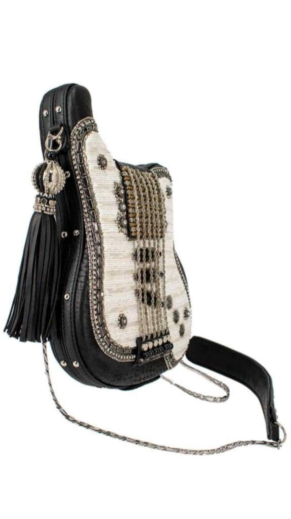 Mary Frances Greatest Hits Guitar Handbag Mary Frances Beaded Bag