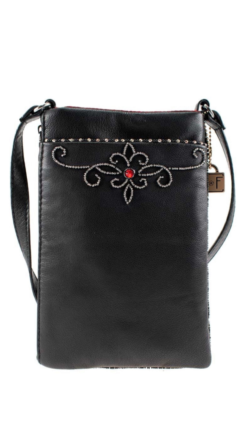 Mary Frances Rock Queen Music Crossbody Handbag Mary Frances Beaded Bag