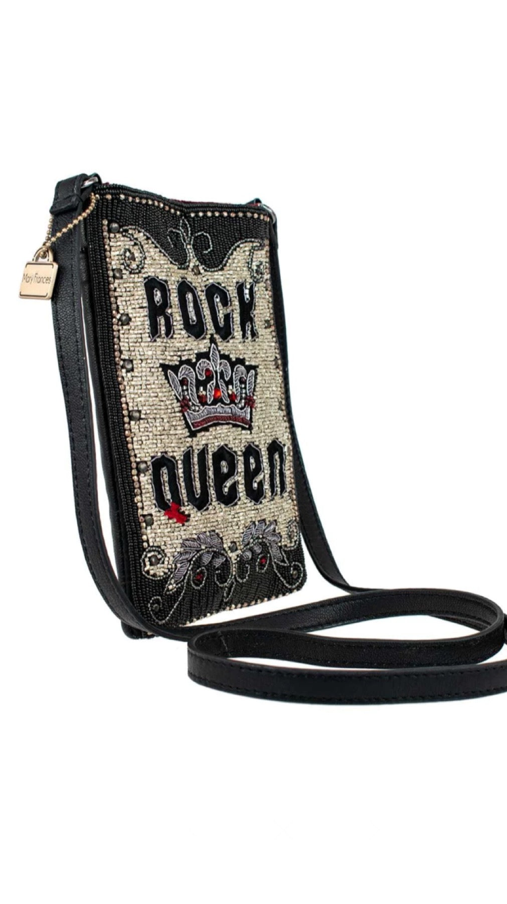 Mary Frances Rock Queen Music Crossbody Handbag Mary Frances Beaded Bag
