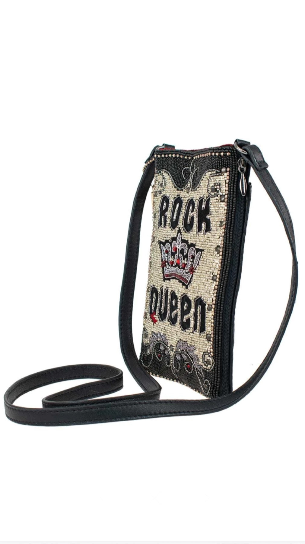 Mary Frances Rock Queen Music Crossbody Handbag Mary Frances Beaded Bag