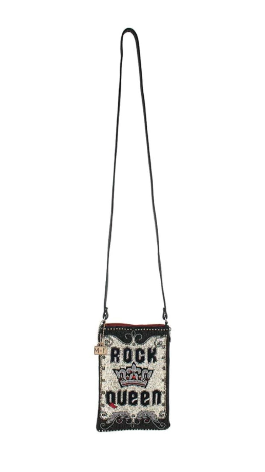 Mary Frances Rock Queen Music Crossbody Handbag Mary Frances Beaded Bag