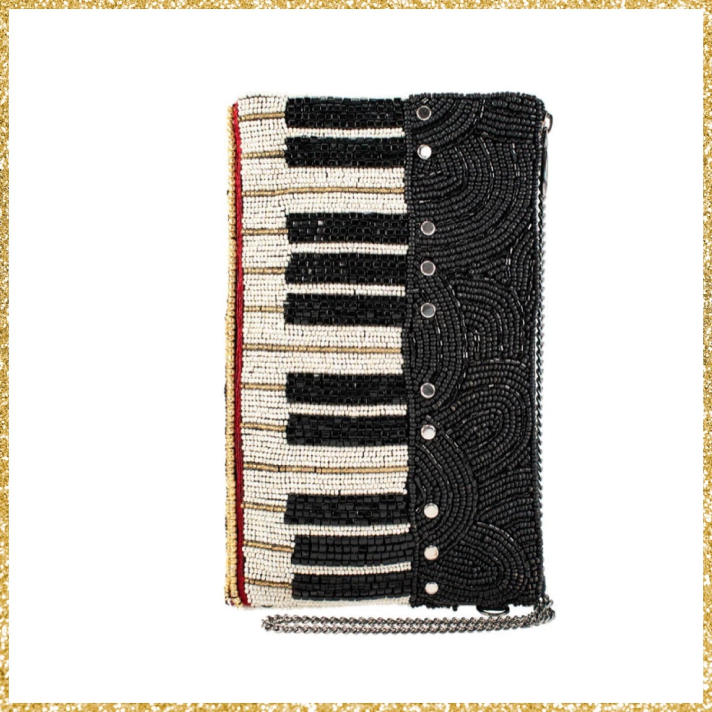 Mary Frances Keys To My Heart Music Crossbody Handbag Mary Frances Beaded Bag