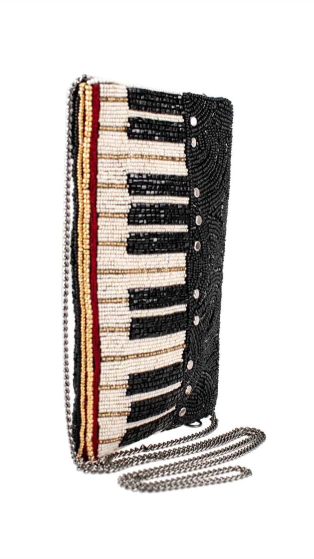 Mary Frances Keys To My Heart Music Crossbody Handbag Mary Frances Beaded Bag