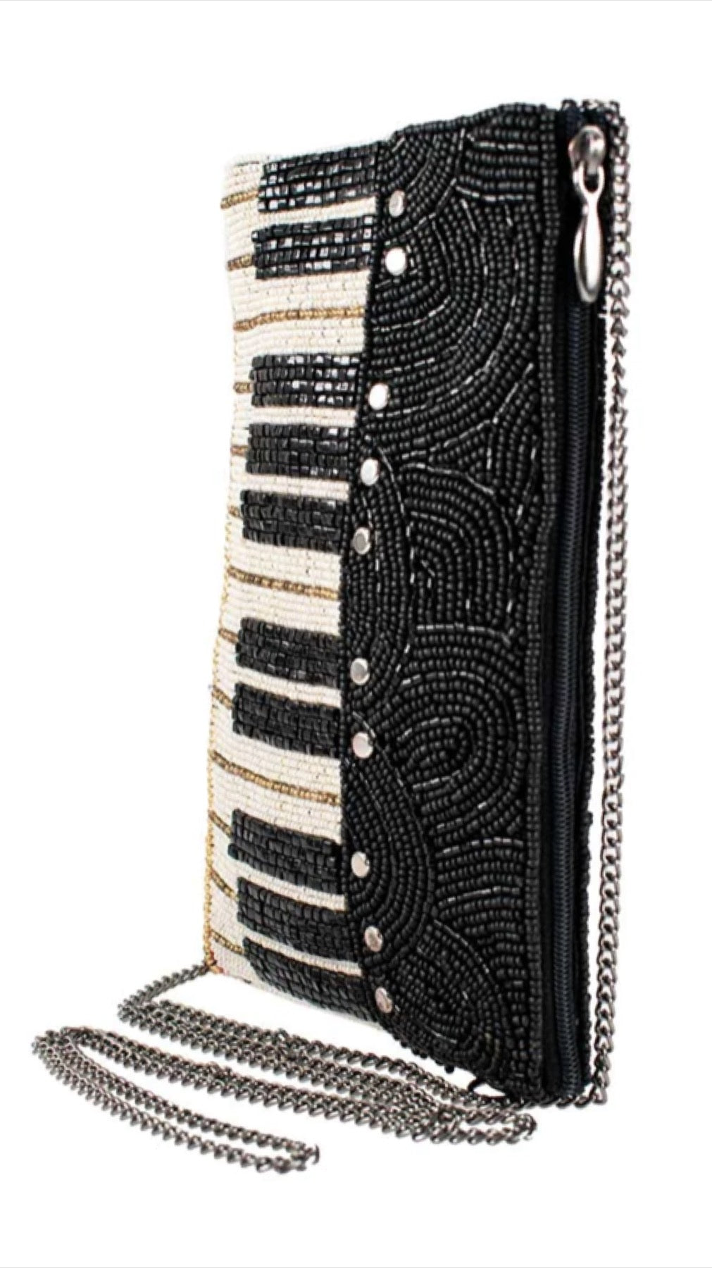 Mary Frances Keys To My Heart Music Crossbody Handbag Mary Frances Beaded Bag