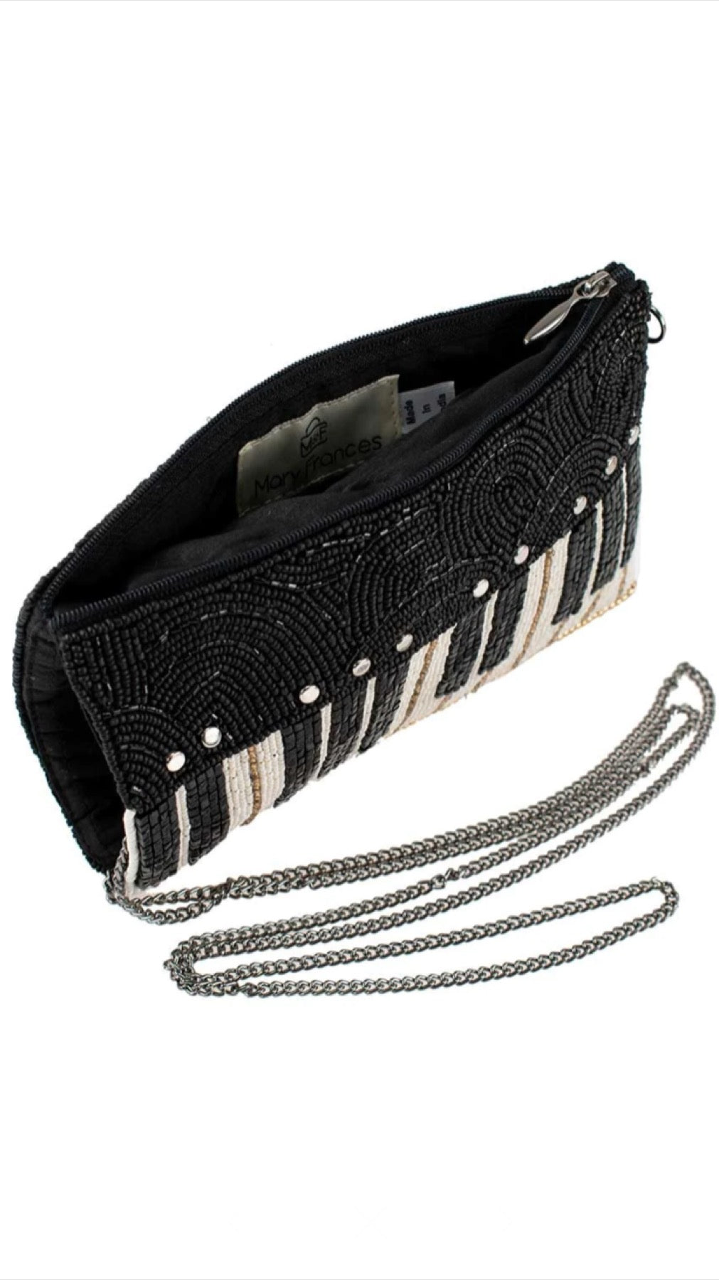 Mary Frances Keys To My Heart Music Crossbody Handbag Mary Frances Beaded Bag