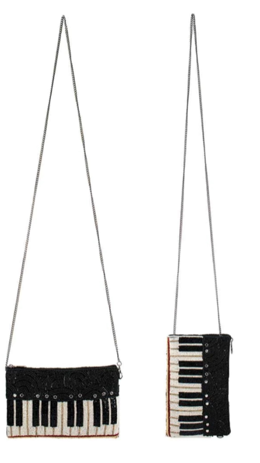 Mary Frances Keys To My Heart Music Crossbody Handbag Mary Frances Beaded Bag