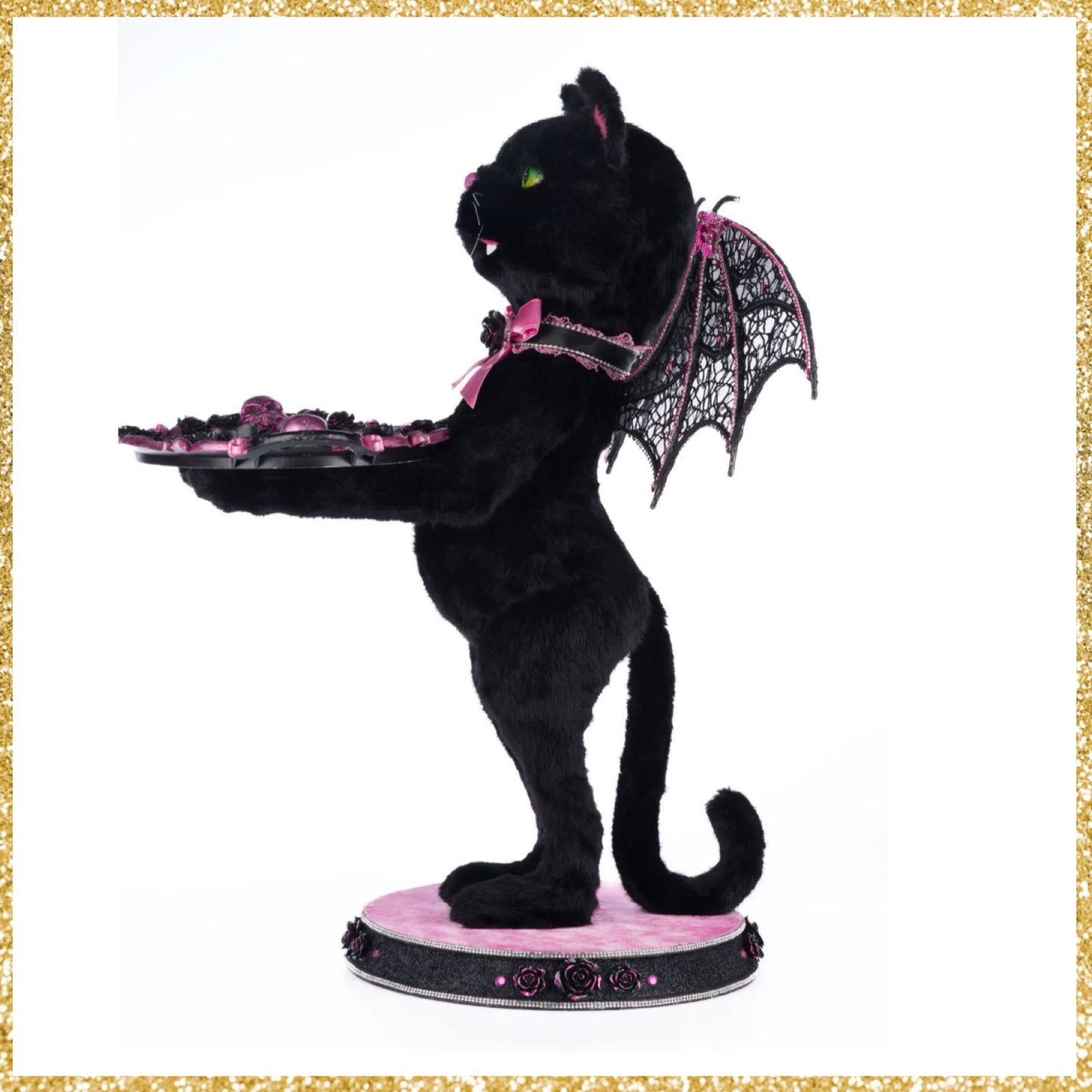 Katherine's Collection Noir Cat Bat Server Katherine's Collection Halloween Cat Bat