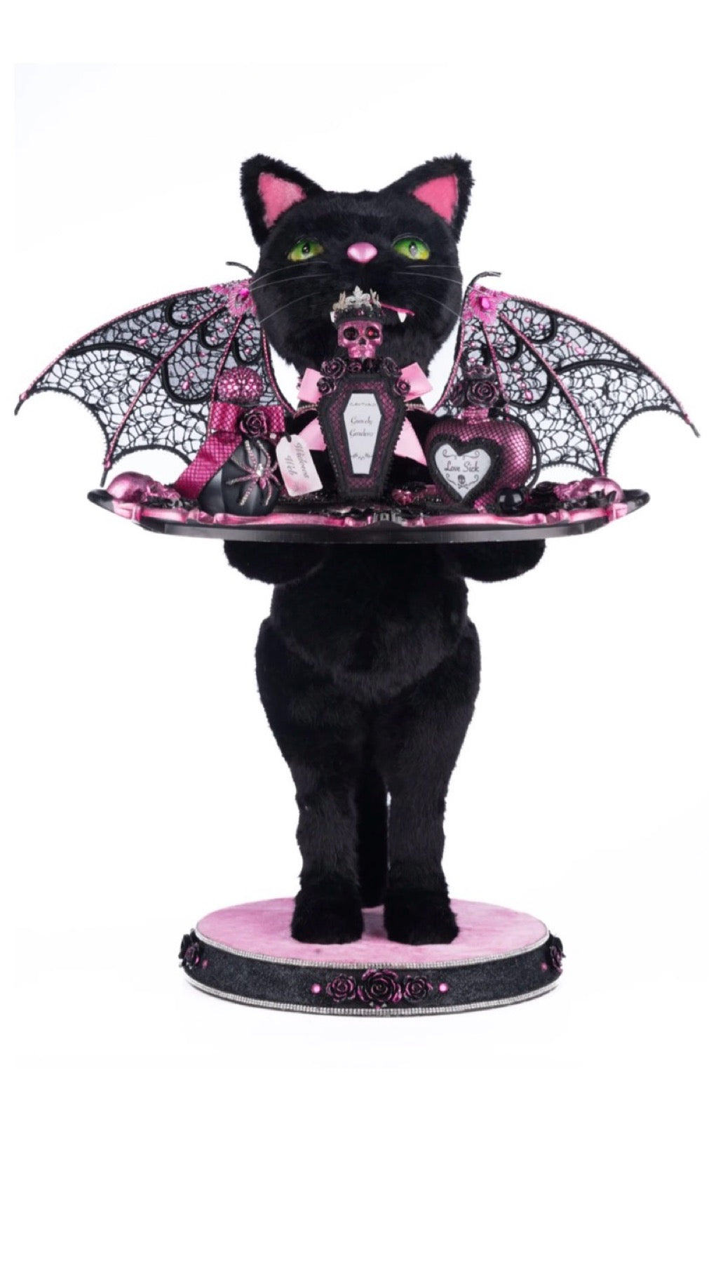 Katherine's Collection Noir Cat Bat Server Katherine's Collection Halloween Cat Bat